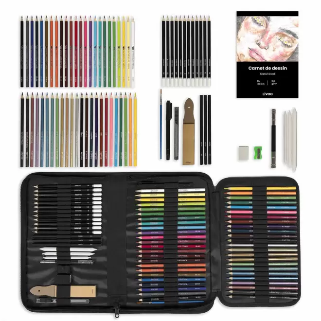 KIT DE DESSIN 74 PCS PERSONNALISABLE 'PAINTI'