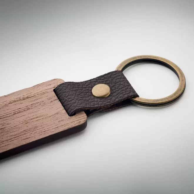 PORTE CLE PERSONNALISABLE EN NOYER 'RETALY PLUS'