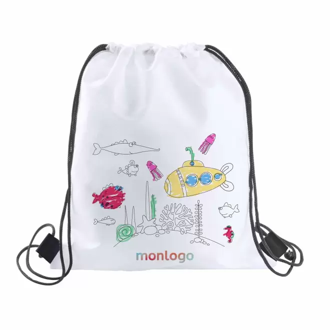 SAC A COLORIER PERSONNALISABLE 'KIDBAG CORDE'