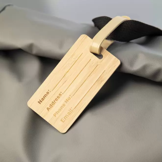 ETIQUETTE A BAGAGES PERSONNALISABLE 'ILAM BAMBOU'