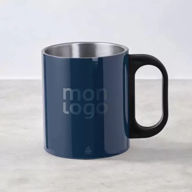 MUG INOX RECYCLE PERSONNALISE 300 ML 'NEBEL'