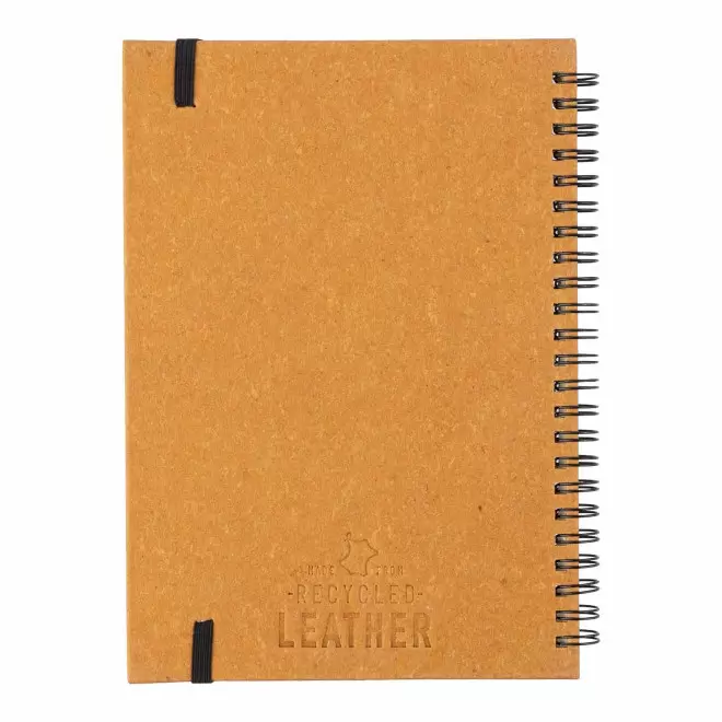 CARNET A SPIRALES PERSONNALISABLE EN PU RECYCLE 'LETYOU'