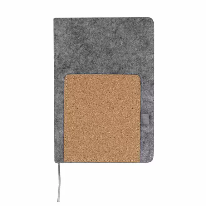 CARNET EN FEUTRE RPET PERSONNALISABLE AVEC POCHE 'LIBRA'