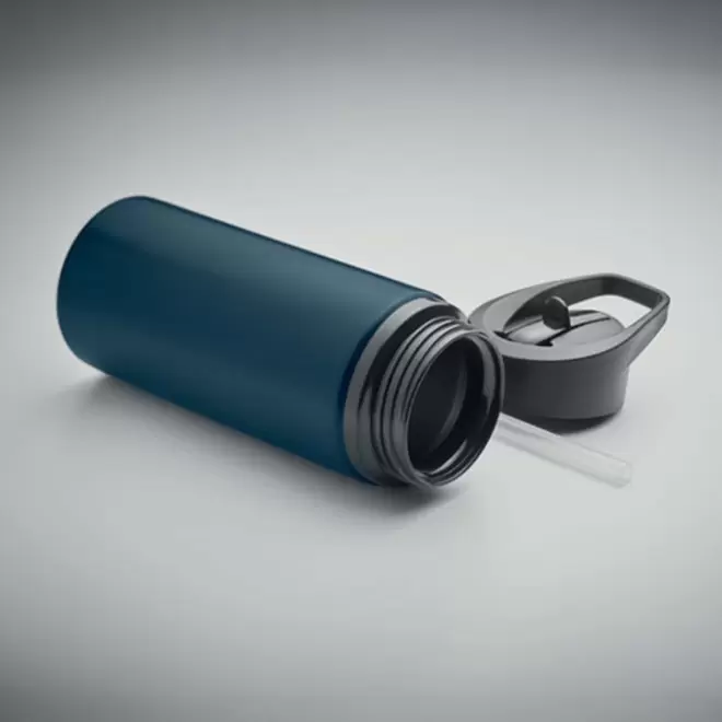 BOUTEILLE PERSONNALISABLE EN ACIER AVEC PAILLE 'FRIG'