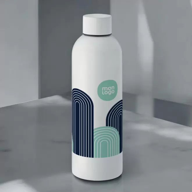 BOUTEILLE PERSONNALISEE EN ACIER RECYCLE 750ML 'SPOZIA'