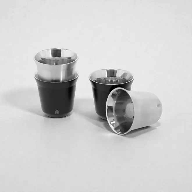 SET TASSES EN ACIER 80ML PERSONNALISABLE 'TEDOK'