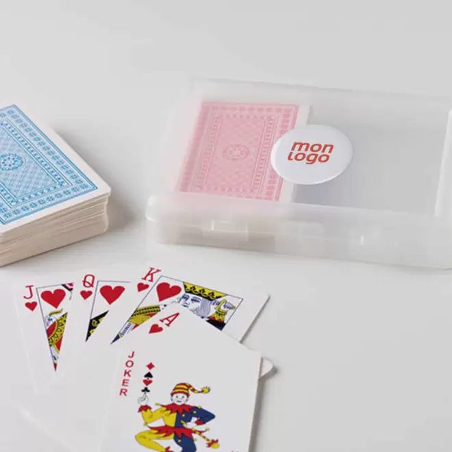 SET DE 2 JEUX DE CARTES PERSONNALISABLE 'FLUSH DUO'