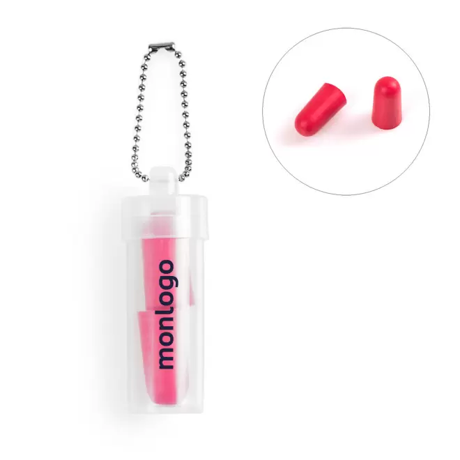 PORTE CLES BOUCHONS ANTI BRUIT PERSONNALISABLE 'SILENTO'