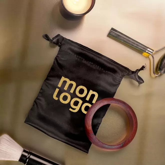 POCHON EN SATIN PERSONNALISABLE 'SATINOS'