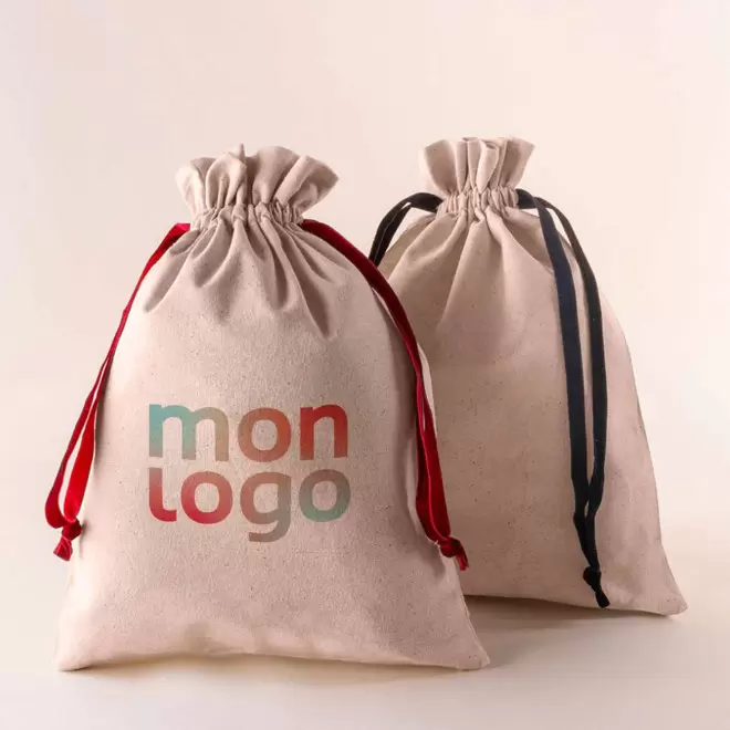 POCHON COTON CORDON VELOURS PERSONNALISABLE 'TEVOC MAXI'