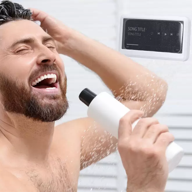 SUPPORT SMARTPHONE PERSONNALISABLE POUR DOUCHE 'SHOWY' 