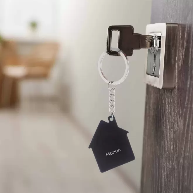 PORTE CLE PERSONNALISABLE ACIER RECYCLE 'MARCELINO'