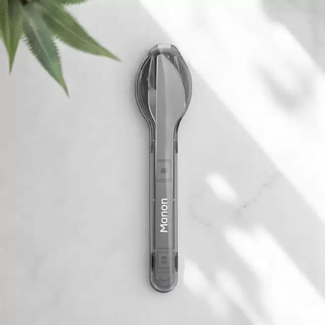 SET DE COUVERTS PERSONNALISABLE EN INOX AVEC BOITE 'TAMIK'