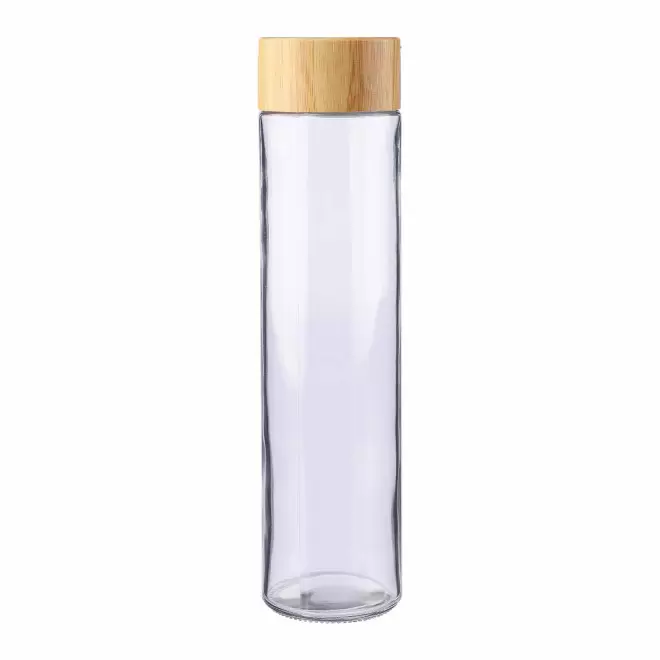 BOUTEILLE PERSONNALISABLE EN VERRE ET BAMBOU 500ML 'BALS'