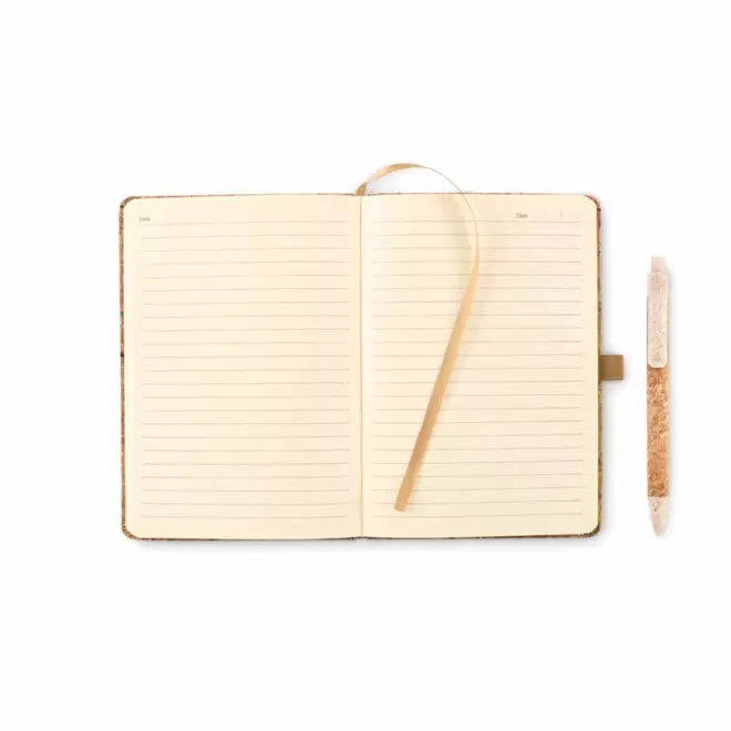 CARNET ET STYLO EN LIEGE PERSONNALISABLE 'CORCHI'