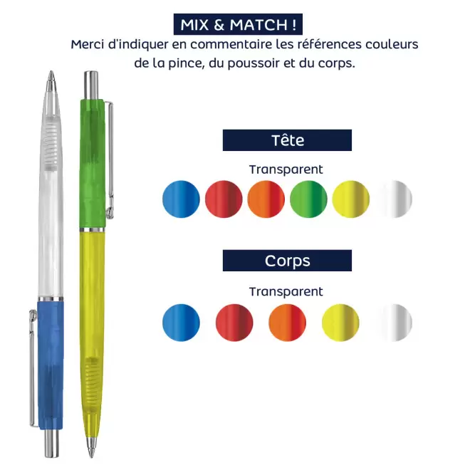 STYLO PERSONNALISE 'POUNTO CLEAR'