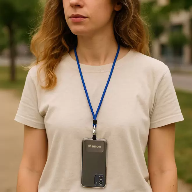 TOUR DE COU TELEPHONE PERSONNALISABLE 'MOBILA COLOR RPET'