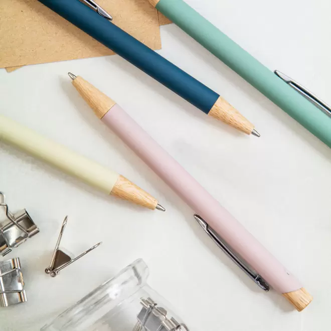 STYLO BILLE ALU RECYCLE BAMBOU PERSONNALISABLE 'DANI