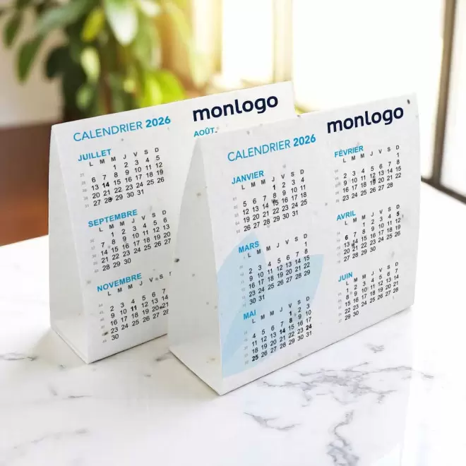 CALENDRIER PAPIER ENSEMENCÉ 'COQLA'