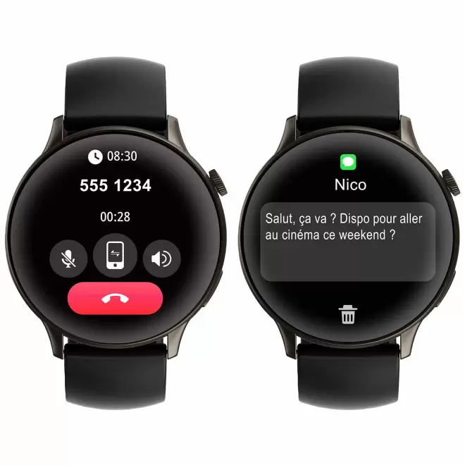 MONTRE CONNECTEE AVEC 2 BRACELETS PERSONNALISABLE 'STYLTY'