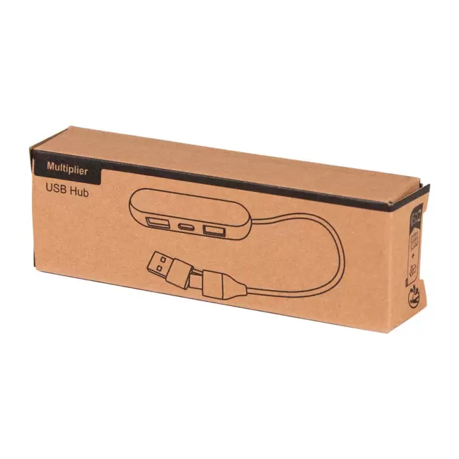 HUB DOUBLE USB BAMBOU PERSONNALISABLE 'FLOOPY'