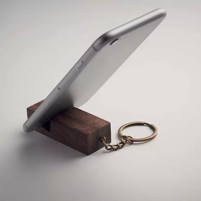 PORTE CLE PERSONNALISABLE EN NOYER 'GRINUS PLUS'