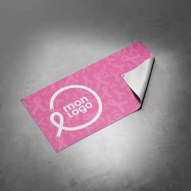 BÂCHE EN PVC PERSONNALISABLE 'REKLAM OCTOBRE ROSE '