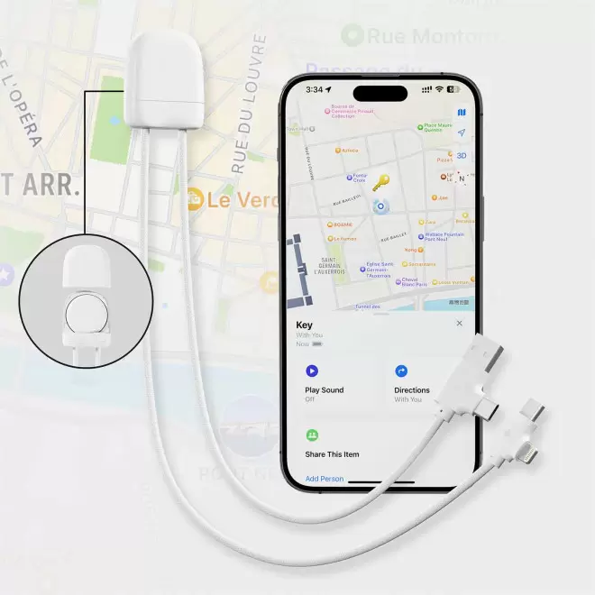 CABLE CONNECTE BLUETOOTH PERSONNALISABLE 'ICE TAG' EXP.72H