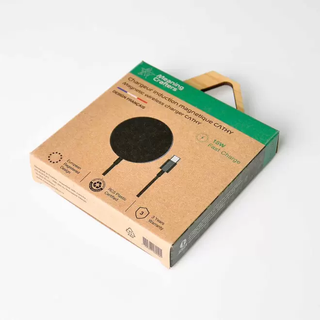 CHARGEUR INDUCTION MAGNETIQUE PERSONNALISABLE 'THYKA'