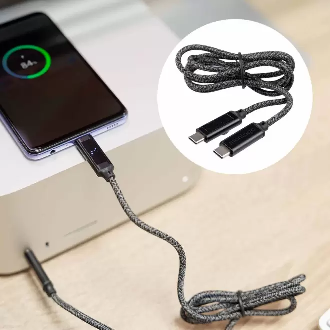 CABLE CHARGE PERSONNALISABLE EN NYLON 100W 'RIZE'