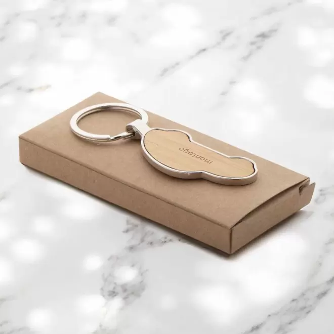 PORTE CLE EN BAMBOU PERSONNALISE 'CASAWOOD VOITURE'