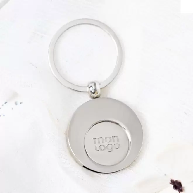 PORTE CLE JETON PERSONNALISE EN METAL 'MOMSY'