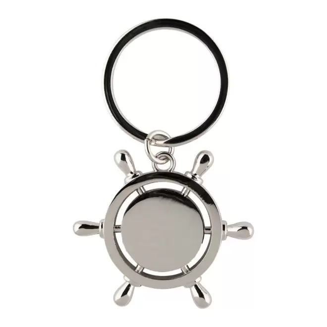 PORTE CLES PERSONNALISE EN METAL 'METALO GOUVERNAIL'