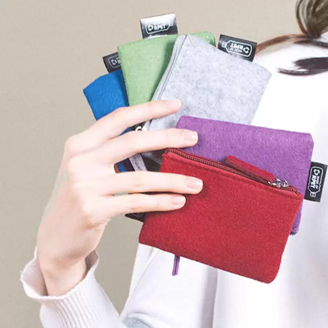 PORTE MONNAIE PERSONNALISE EN FEUTRE 'REDDY COULEUR'