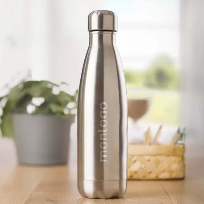 BOUTEILLE EN INOX 650ML PERSONNALISABLE 'BROUDO BRILLANT'