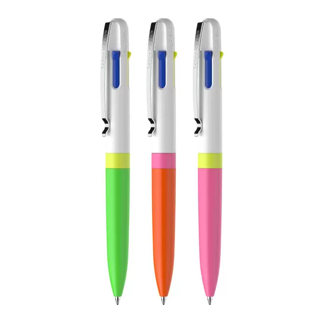 STYLO 4 COULEURS PERSONNALISABLE MIX&MATCH 'TAKE 4 NEON'