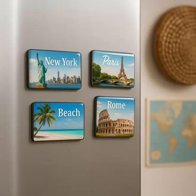 MAGNET EN ACRYLIQUE RECTANGLE 3D PERSONNALISABLE 'COURSAS'