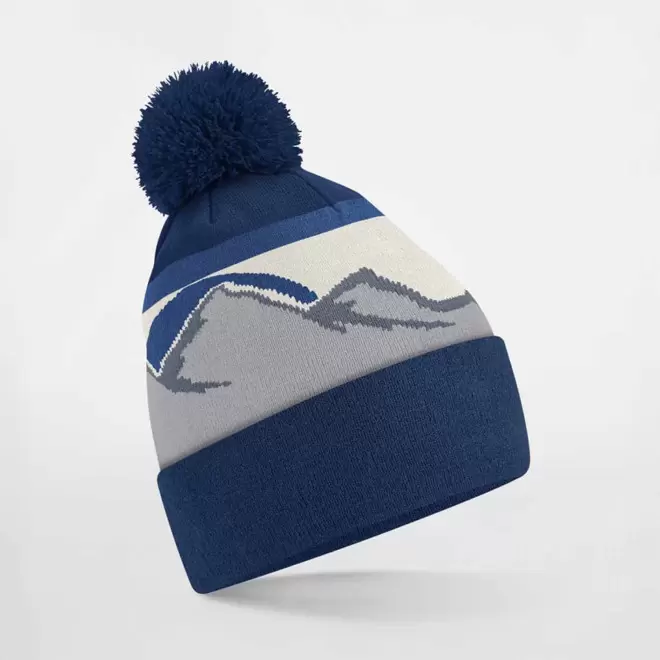 BONNET POMPOM PERSONNALISE 'MOUNTAIN PEAKS'