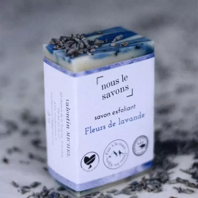 SAVON EXFOLIANT BIO 100G PERSONNALISABLE 'MOUSSING'