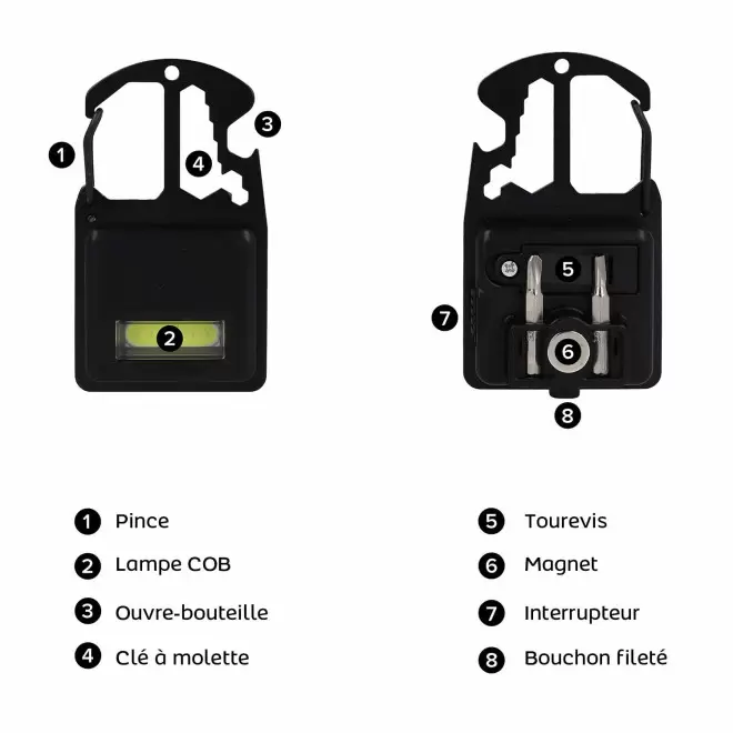 RAPIDE 4J   LAMPE PERSONNALISEE 'COBA MOUSQUETON MULTI'