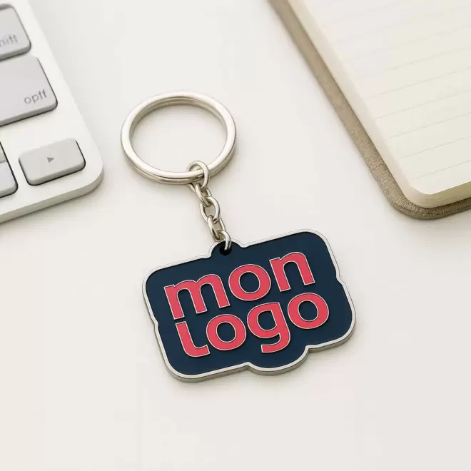 PORTE CLE ZAMAC RECYCLE UV PERSONNALISE 'MAZA'