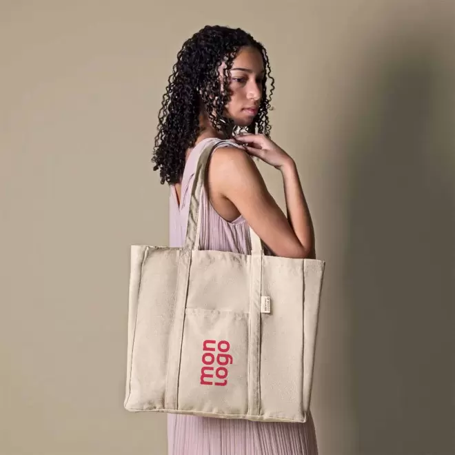 SAC COTON AVEC POCHE PERSONNALISE 'ROSALY'