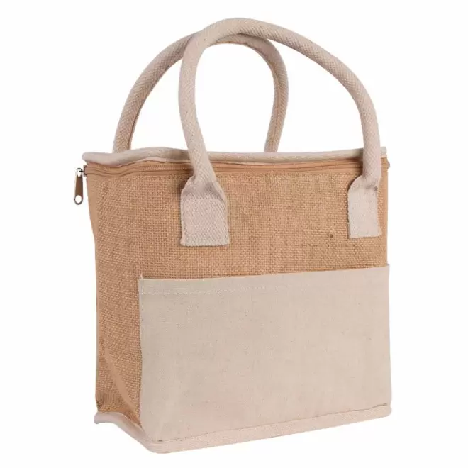 SAC ISOTHERME PERSONNALISABLE COTON ET JUTE 'CHIC'