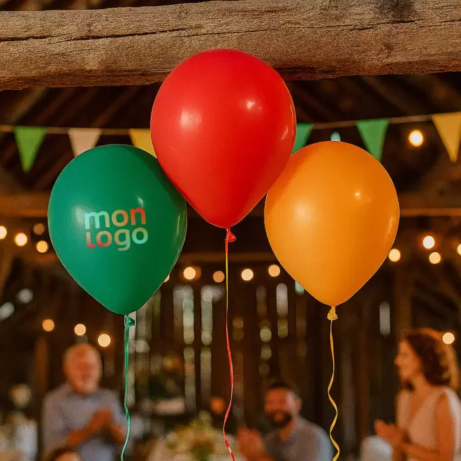BALLON DE BAUDRUCHE PERSONNALISE ø27 CM 'LUFT QUADRI'