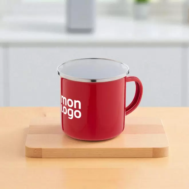 MUG EN MÉTAL ÉMAILLÉ 300ML PERSONNALISABLE 'RANIA COLOR'