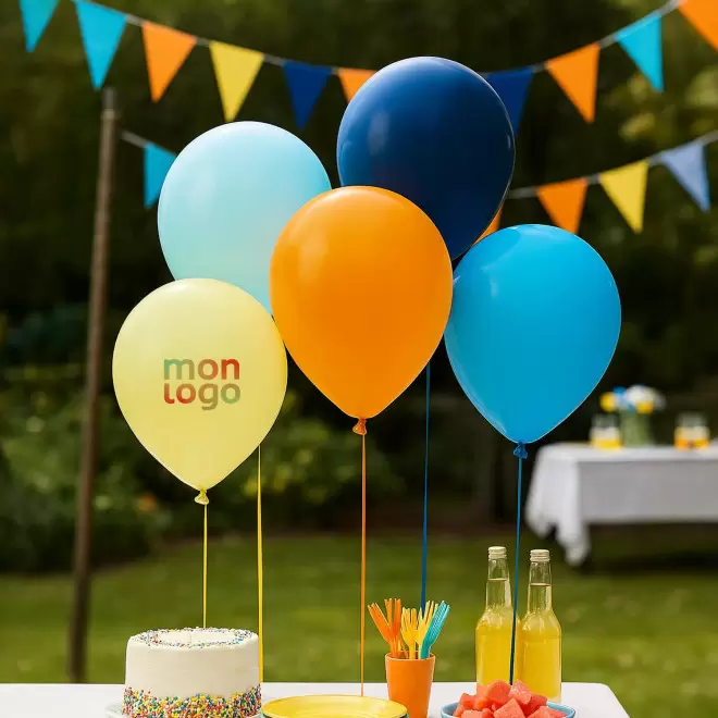 BALLON DE BAUDRUCHE PERSONNALISE ø30 CM 'LUFT QUADRI'