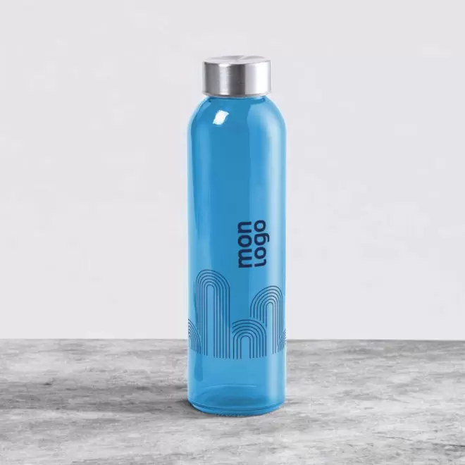 BOUTEILLE EN VERRE PERSONNALISABLE 'BOCA GLASS COLOR'