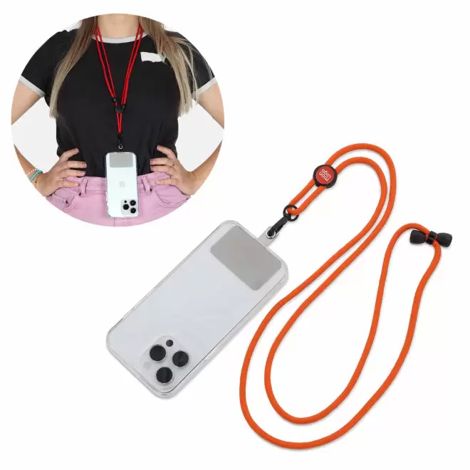 CORDON TOUR DE COU TELEPHONE PERSONNALISABLE 'NURAS COLOR'