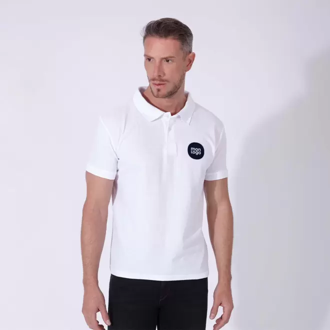POLO HOMME PERSONNALISABLE BLANC 'TERIM 180'
