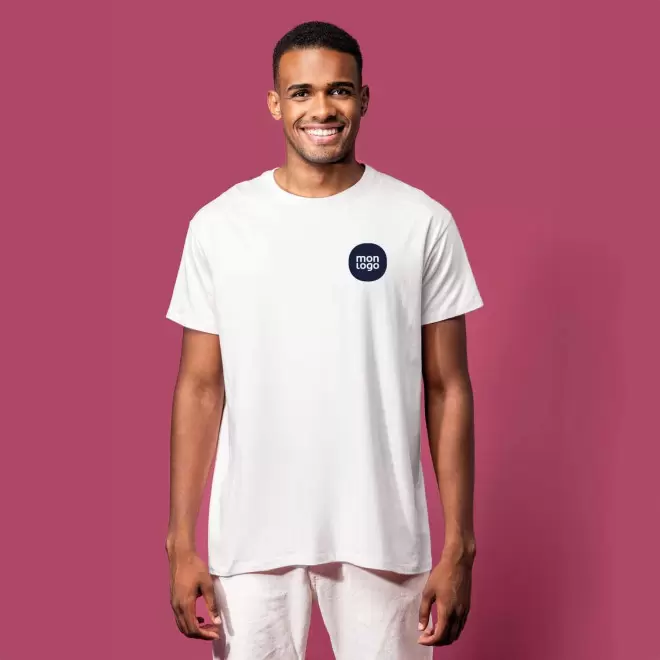 TEE SHIRT BIO BLANC HOMME PERSONNALISABLE 'KARIBA 150'